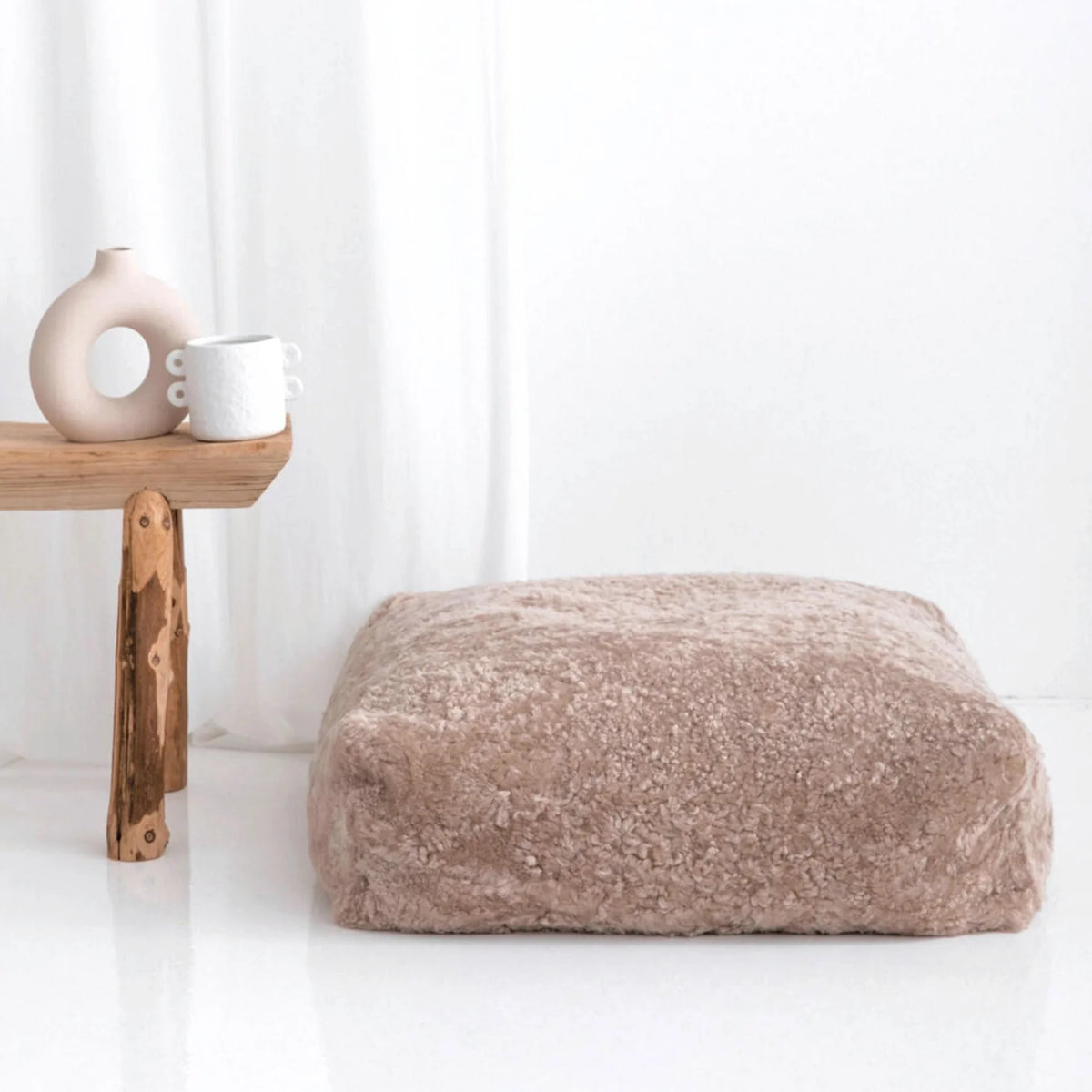 Shorn Curly Moroccan Floor Cushion