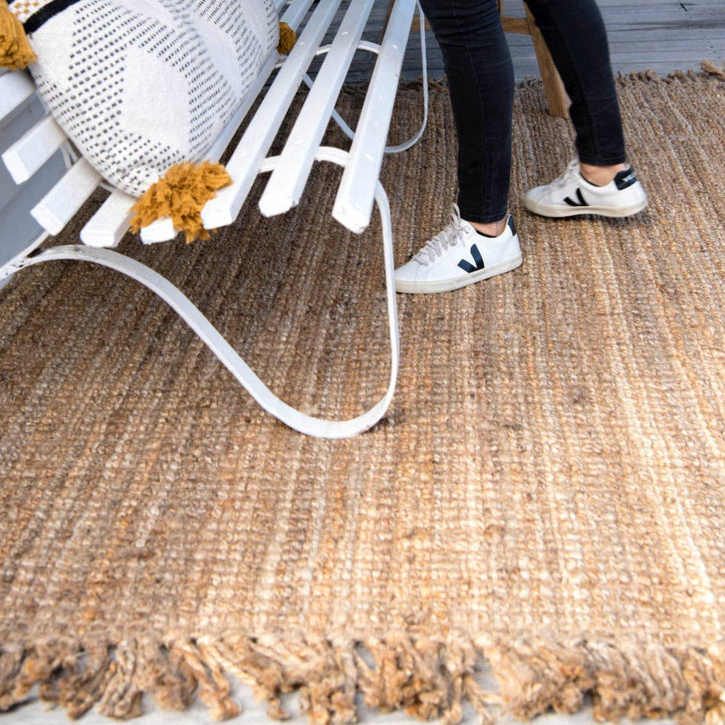 Fringed Natural Jute Doormat