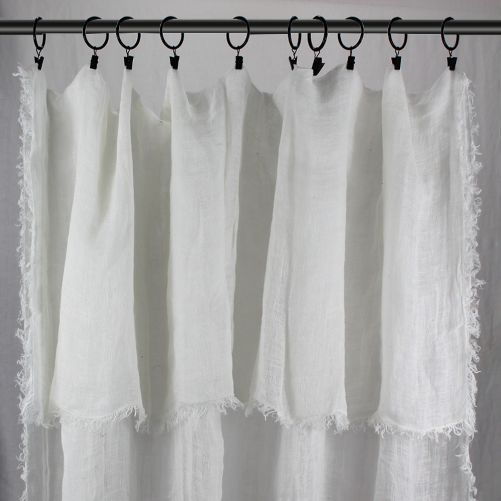 French Linen Curtain - Ivory