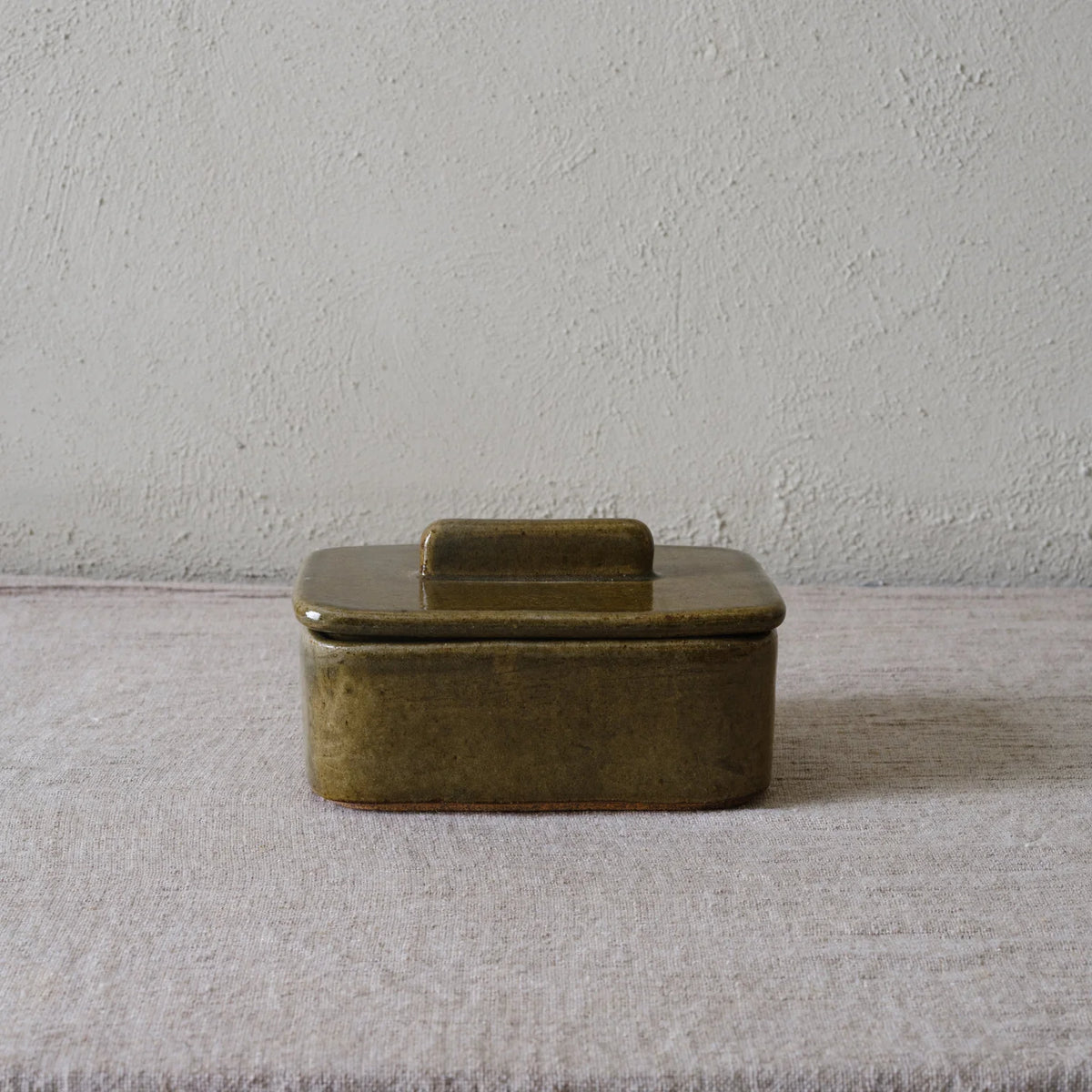 Mentega Ceramic Butter Box - Moss Green