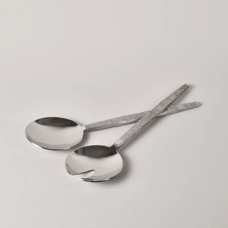 Hammered Salad Server Set