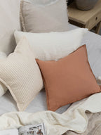 Harlow Linen Cushion - Clay