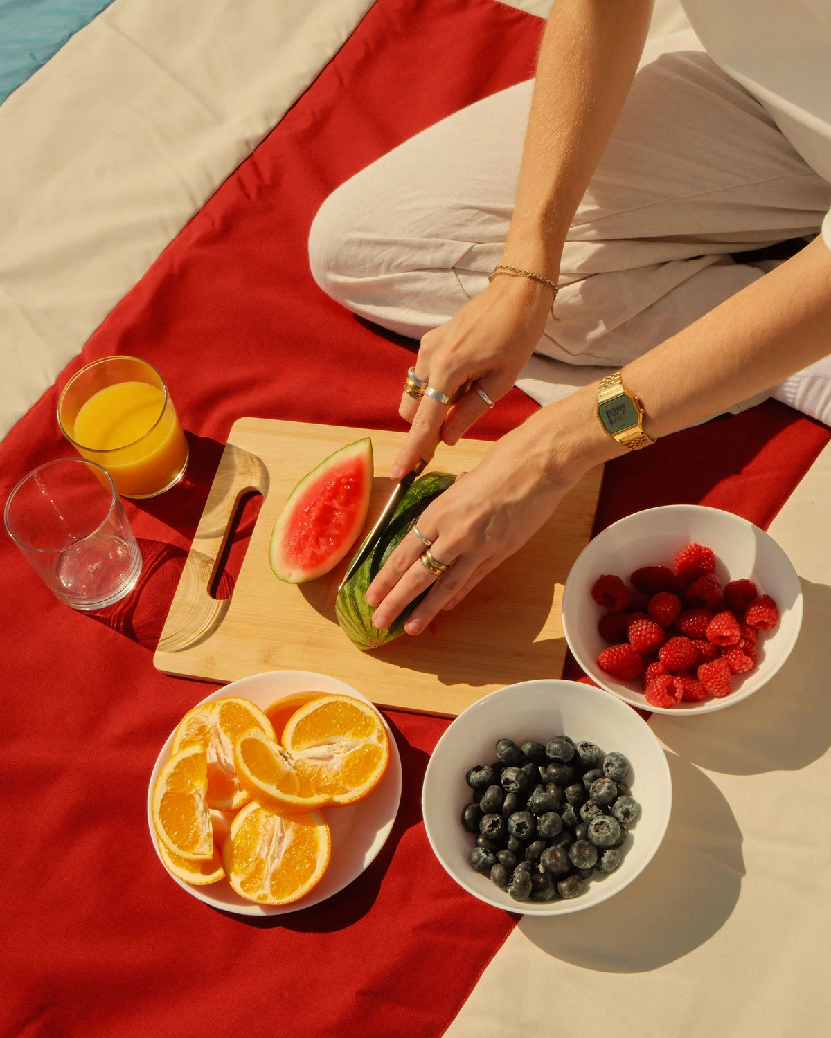 Hommey Picnic Blanket - Berry