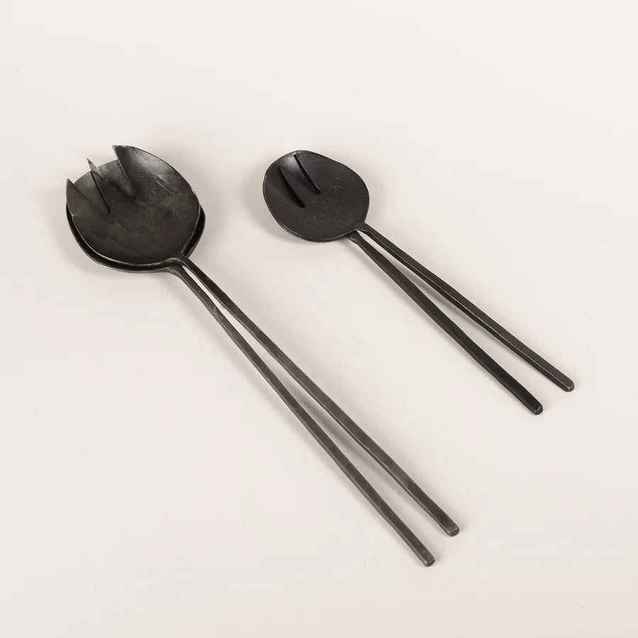 Burnished Salad Servers - Mini