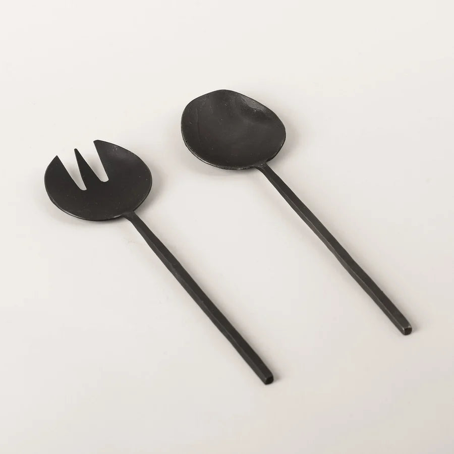 Burnished Salad Servers - Mini