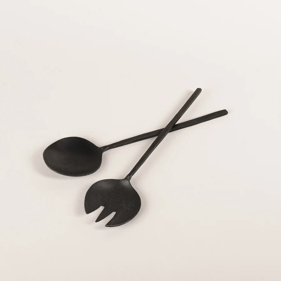 Burnished Salad Servers - Mini