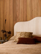 Palermo Grand French Linen Bedcover - Caramel
