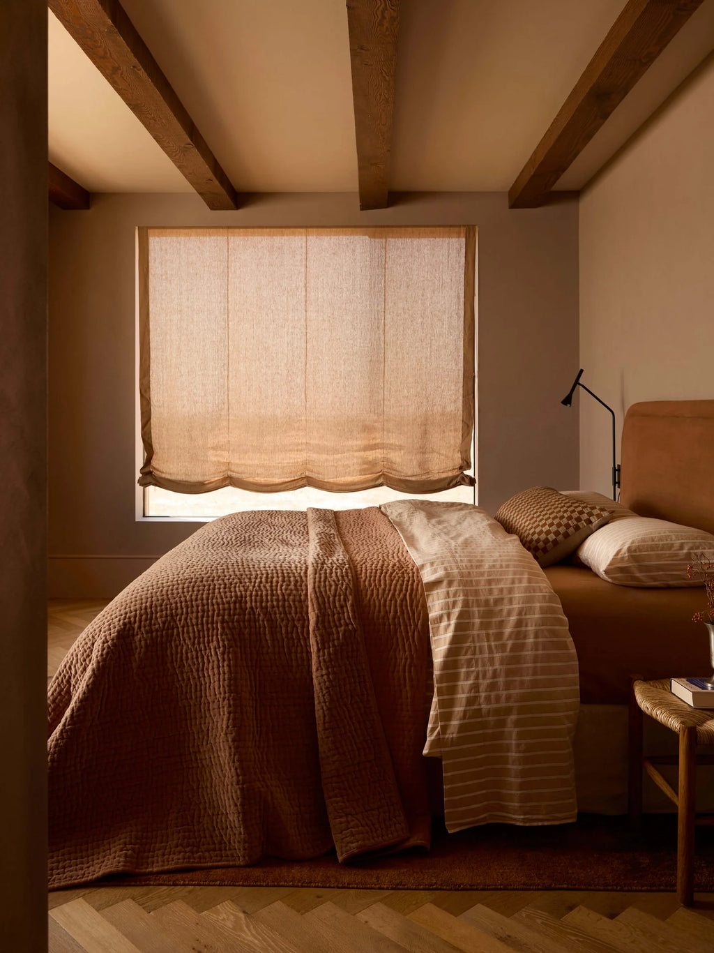 Cino Caramel Cotton Velvet Quilt