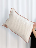 Lucas Linen Lumbar - Rust Stripe