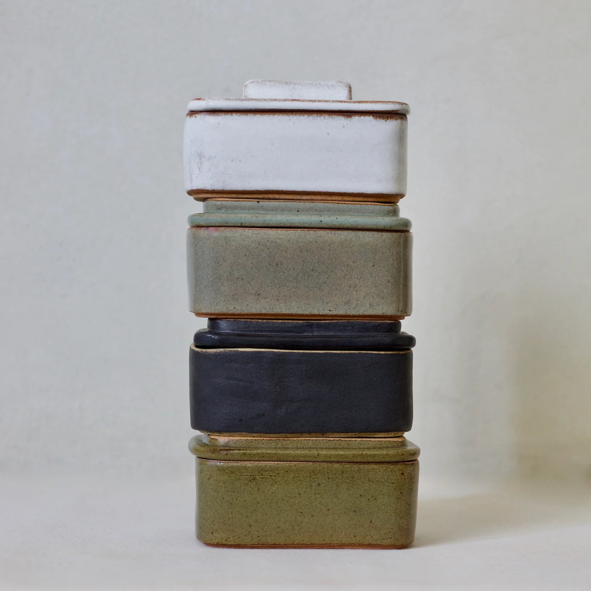 Mentega Ceramic Butter Box - Moss Green