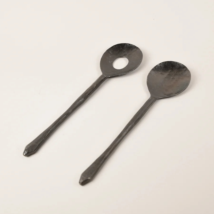 Burnished Salad Servers