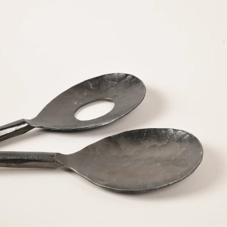 Burnished Salad Servers