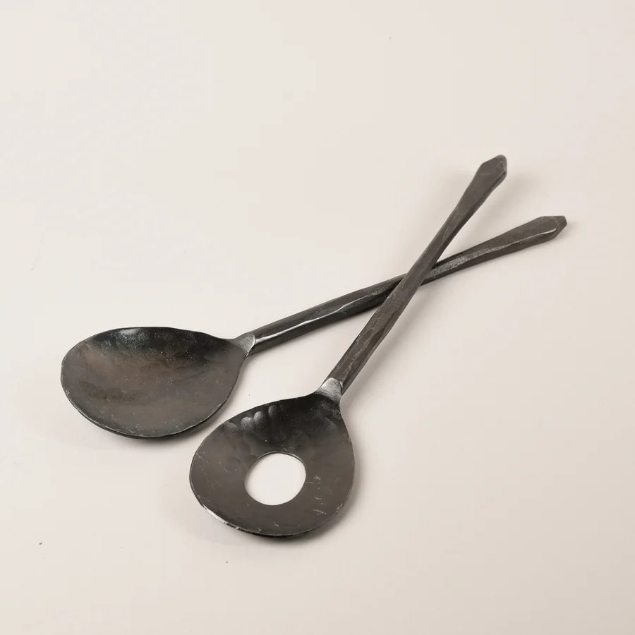 Burnished Salad Servers