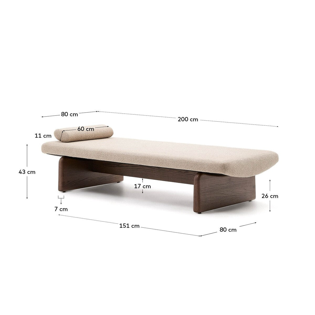 Mila Bench - Walnut