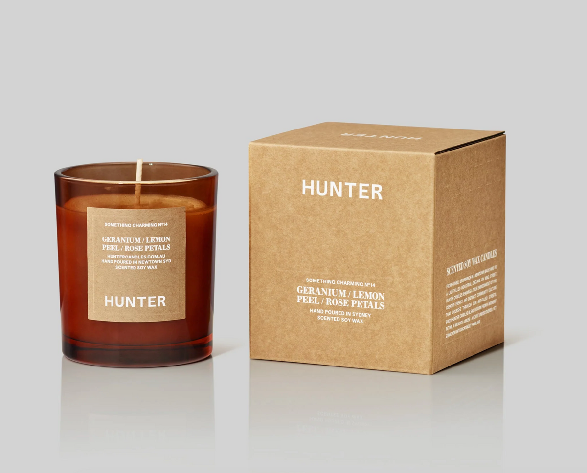 Something Charming Candle / Geranium, Lemon Peel, Rose Petals