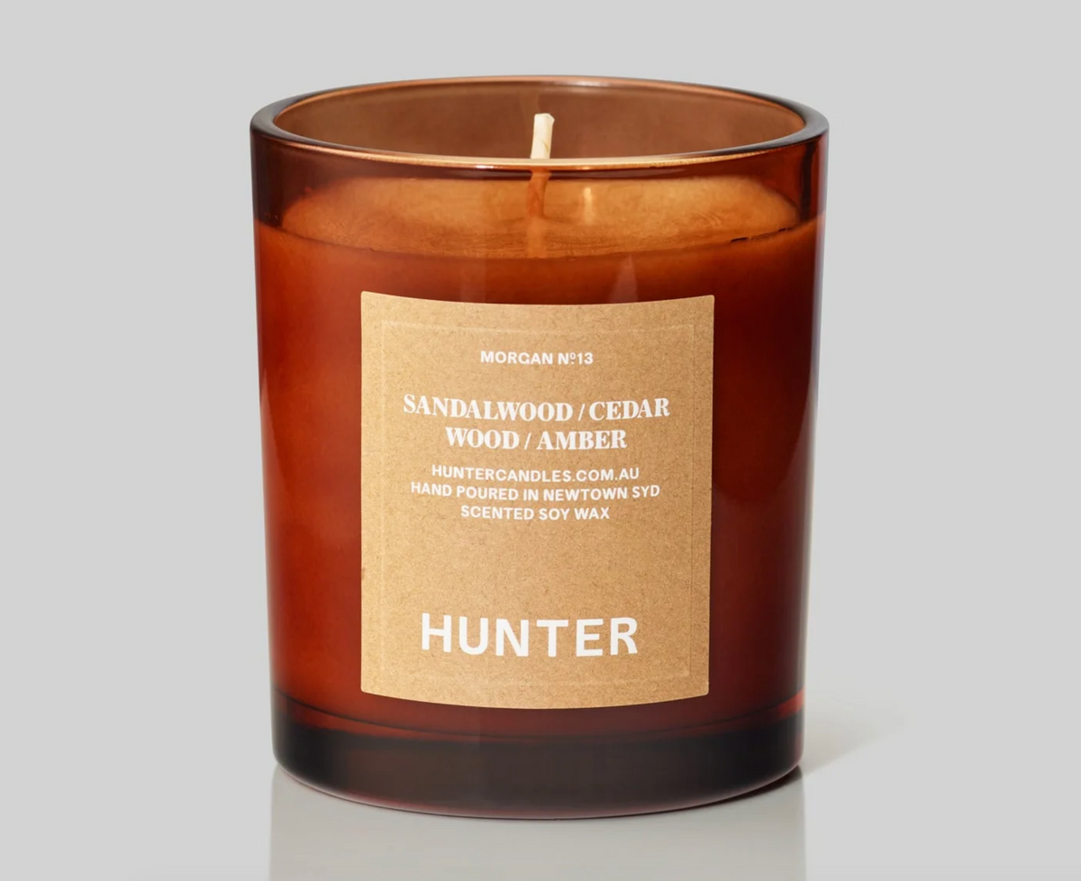Morgan Candle / Sandalwood, Cedar Wood, Amber