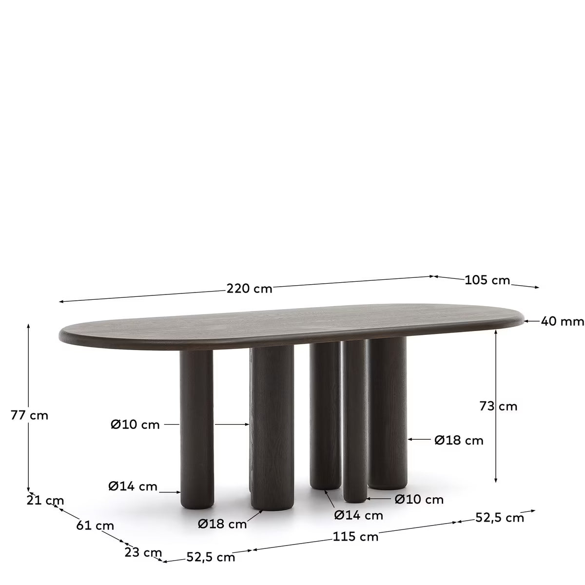 Mienna Dining Table - Walnut