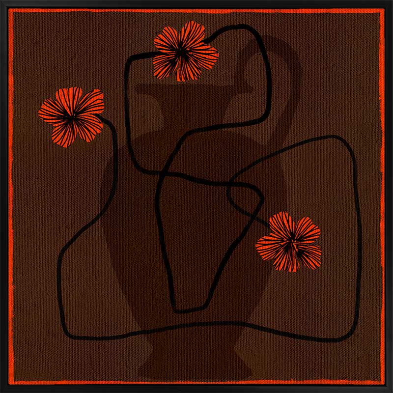 Hibiscus Heart Canvas Print