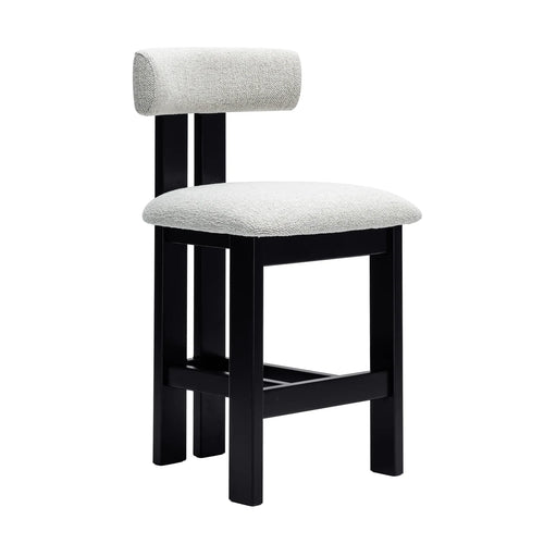 Adi Kitchen Stool - Charred Black/Natural