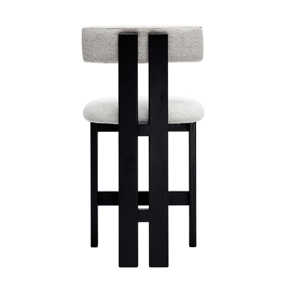 Adi Kitchen Stool - Charred Black/Natural