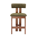 Adi Kitchen Stool - Walnut/Emerald