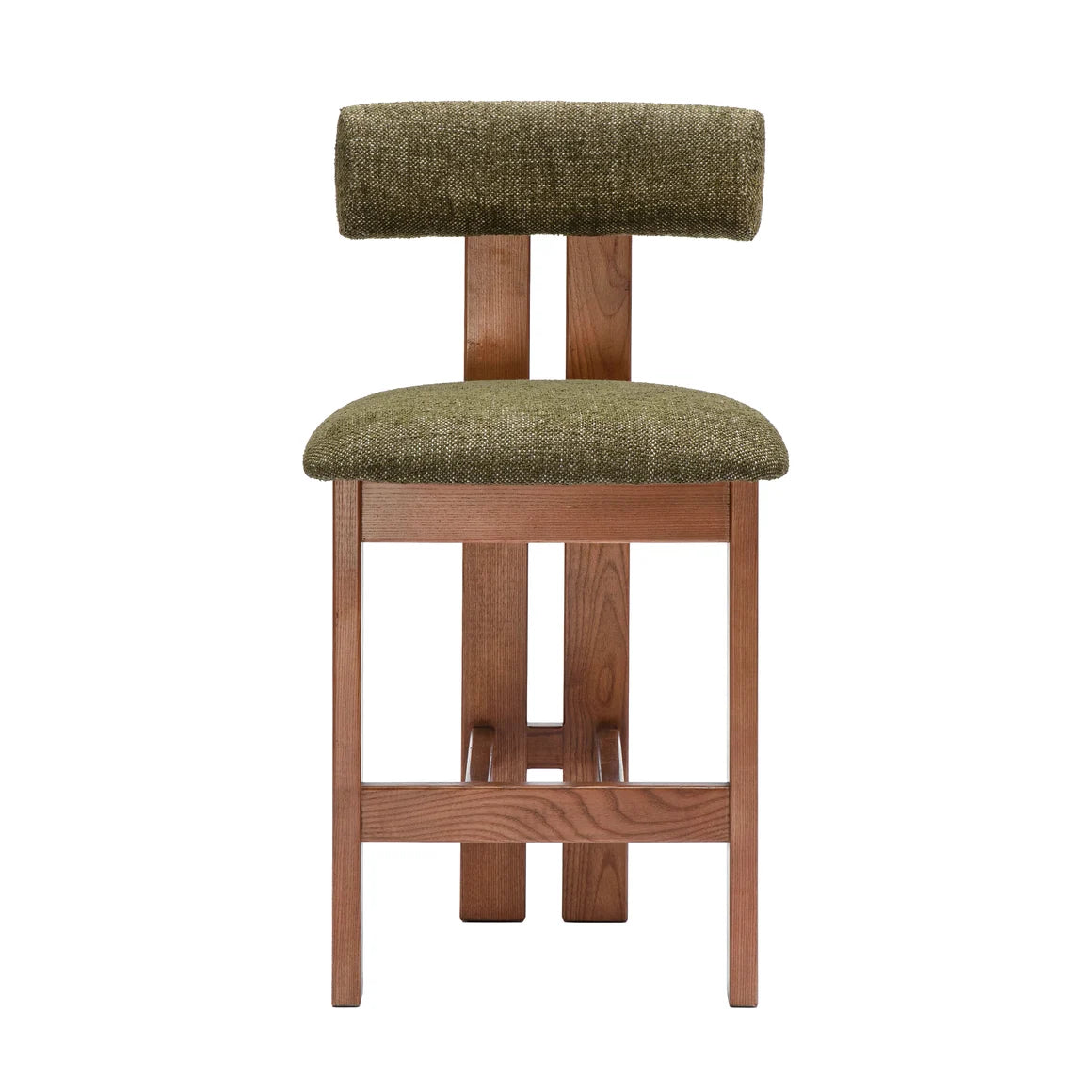 Adi Kitchen Stool - Walnut/Emerald