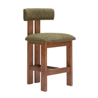 Adi Kitchen Stool - Walnut/Emerald