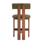 Adi Kitchen Stool - Walnut/Emerald