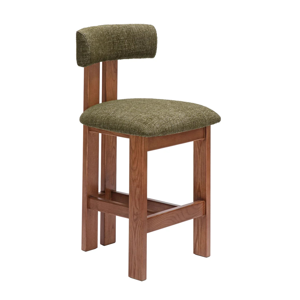 Adi Kitchen Stool - Walnut/Emerald