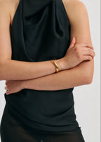 Wave Bangle Cuff - Gold