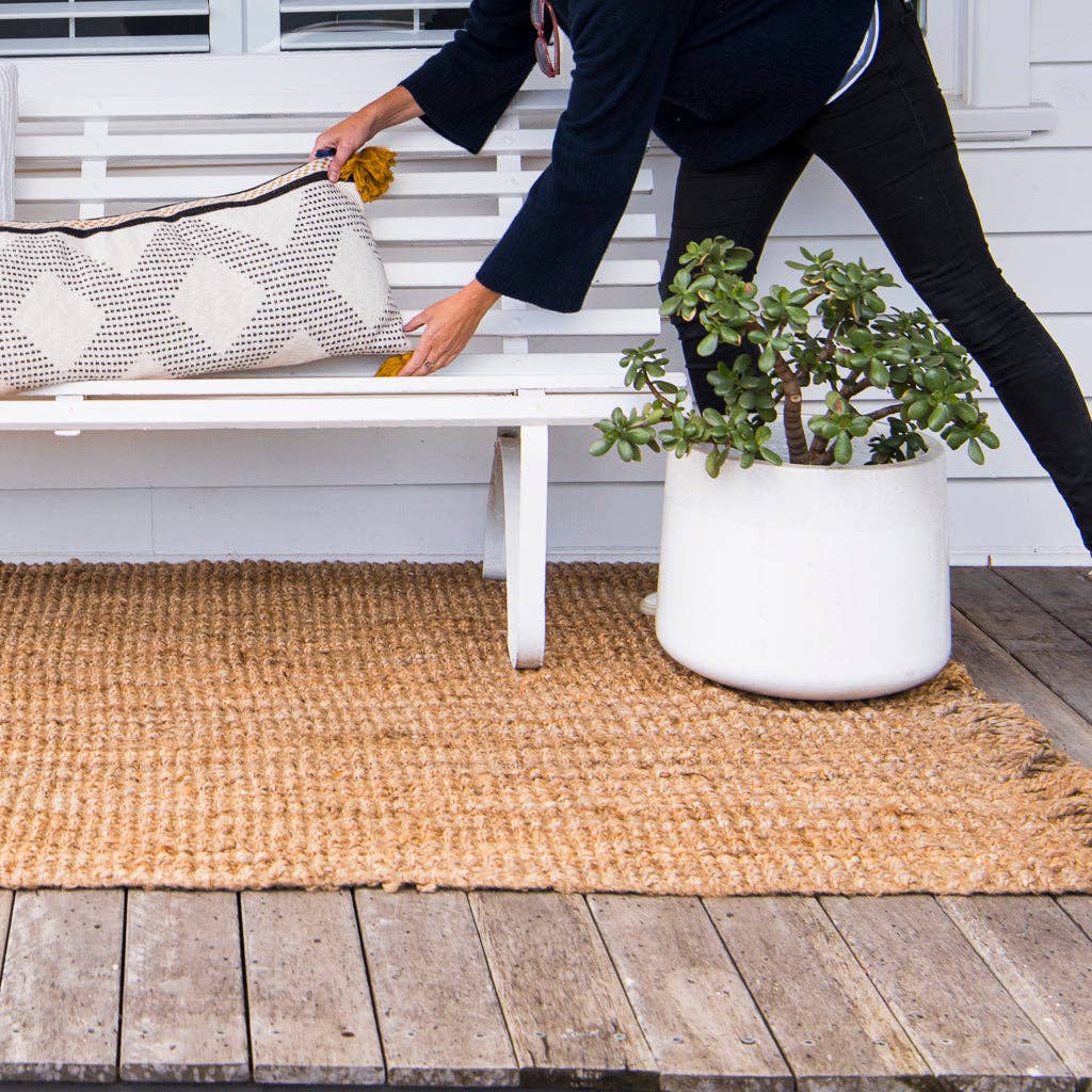 Fringed Natural Jute Doormat